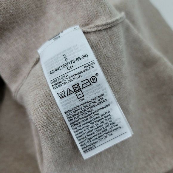 Banana Republic Size S Lenzing Ecovero Serene Turtleneck Sweater Light‎ Taupe - Picture 7 of 8